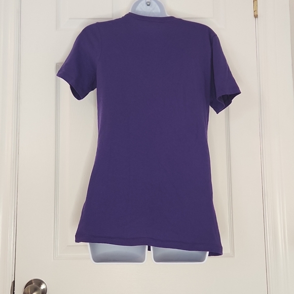 Firefly Nostalgia Shiny Purple Vneck Tshirt Large NWOT #057 - Picture 5 of 5